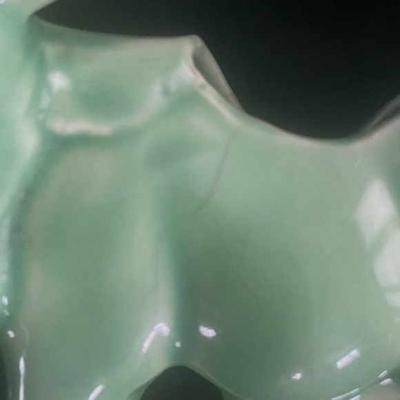 Ceramic Cow Figurine in Glossy Green - Picture 8 of 8